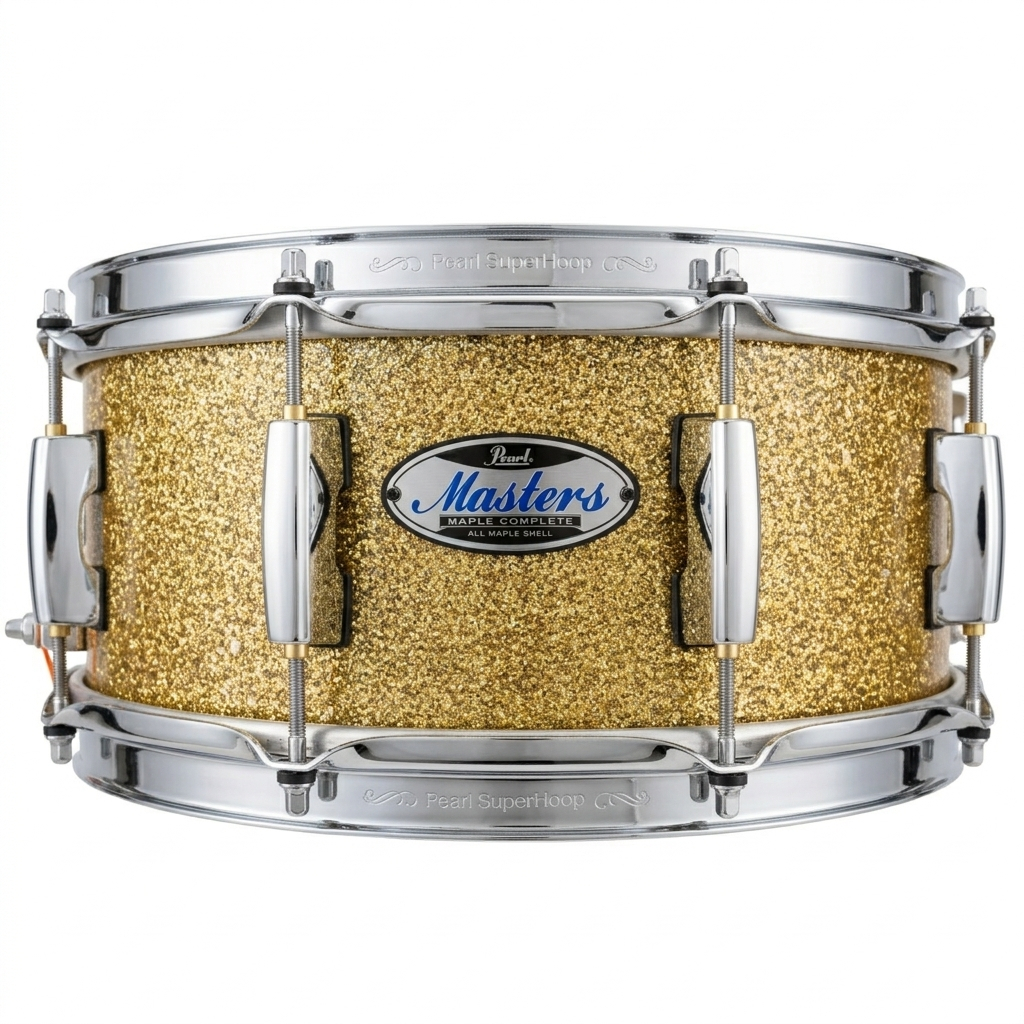 Caixa Pearl Masters 14x5,5 Acabamento Gold Sparkle Maple