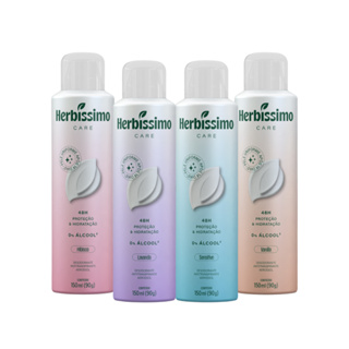 Kit 4 itens - Desodorante Aerossol Antitranspirante Herbíssimo Care | Fragrâncias variadas em Oferta na Shopee