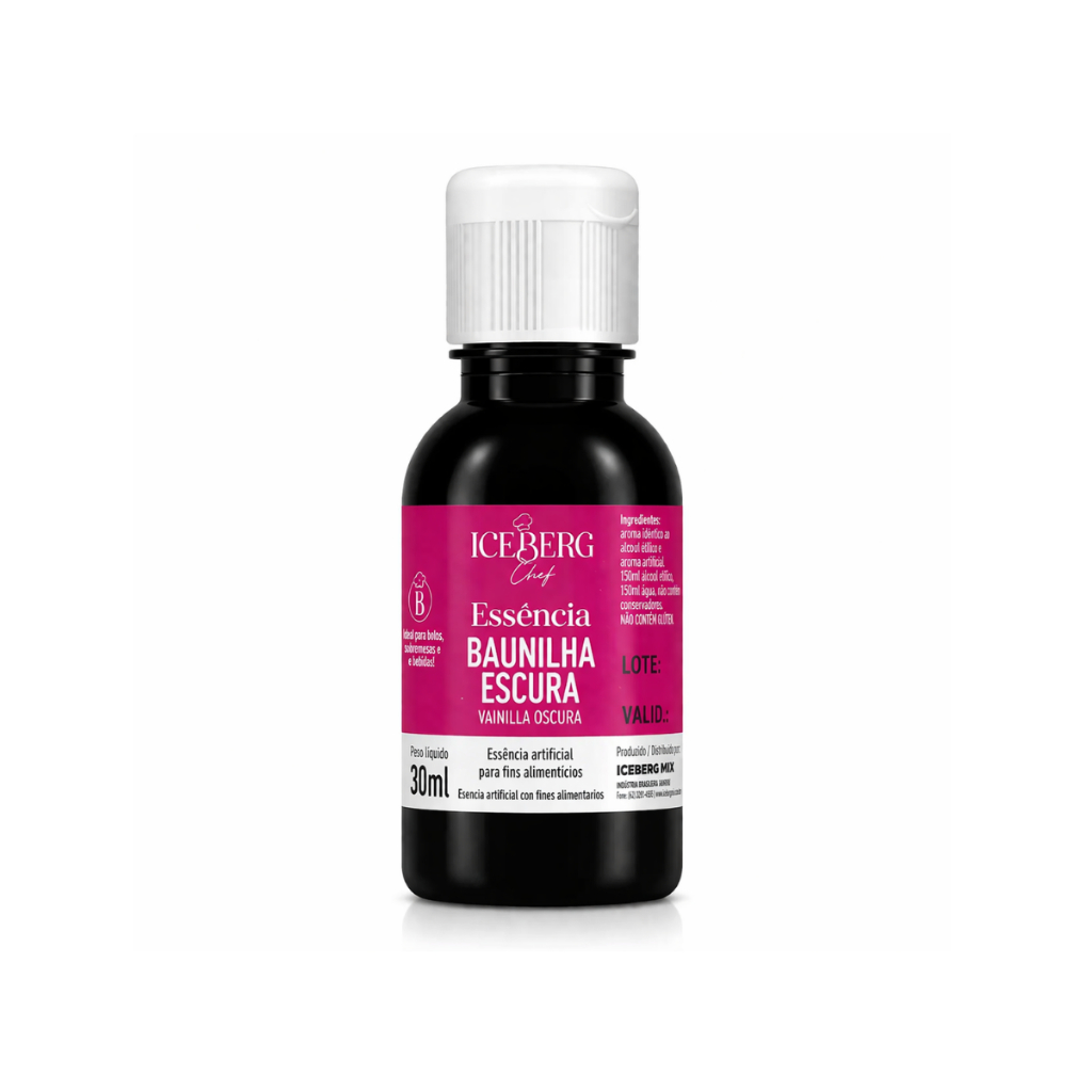 Aroma Essência Artificial Baunilha Escura 30ml Iceberg