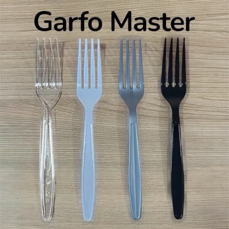 Garfo Master, Faca e Colher (50 a 300uni) Talher Descartável