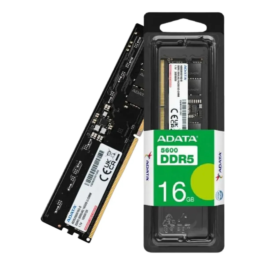 Memória RAM Para Desktop DDR5, Cap 16GB, 5600MHz, Adata, CL46, Preto - AD5U560016G-S
