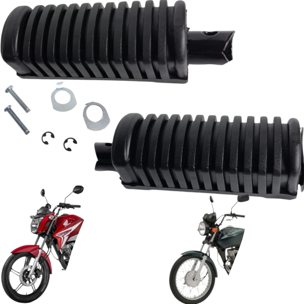 Par Pedaleira Traseira Honda Titan 125 150 Fan 150 2000 2001 2002 2003 2004 2005 2006 2007 Até 2015