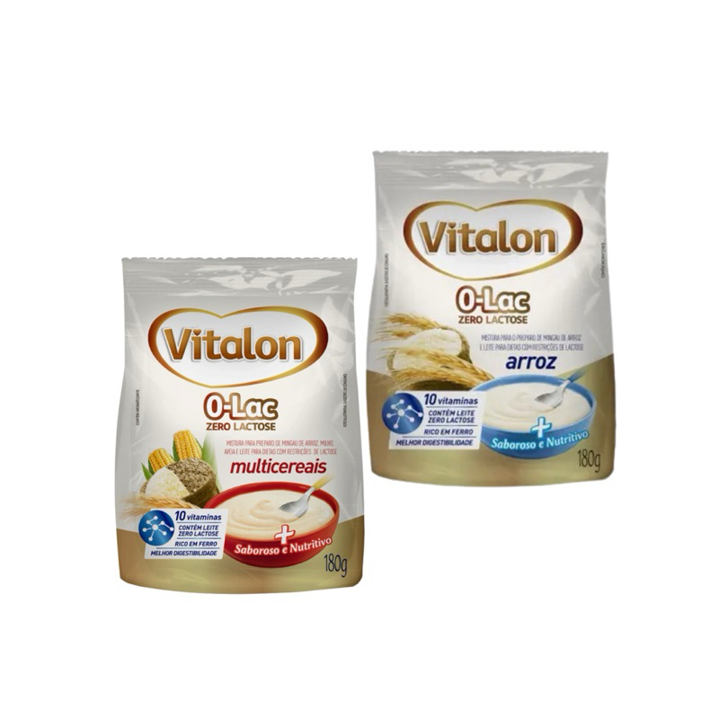 Kit 3 Sachês Mingau Infantil Vitalon Zero Lactose 180g Envio Imediato