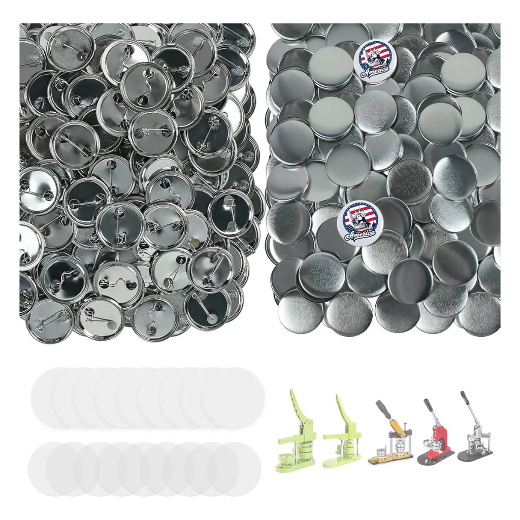 32mm Branco Pins E Bottons 100 Kits Broche De Ferro Para Mecolour Máquina De But