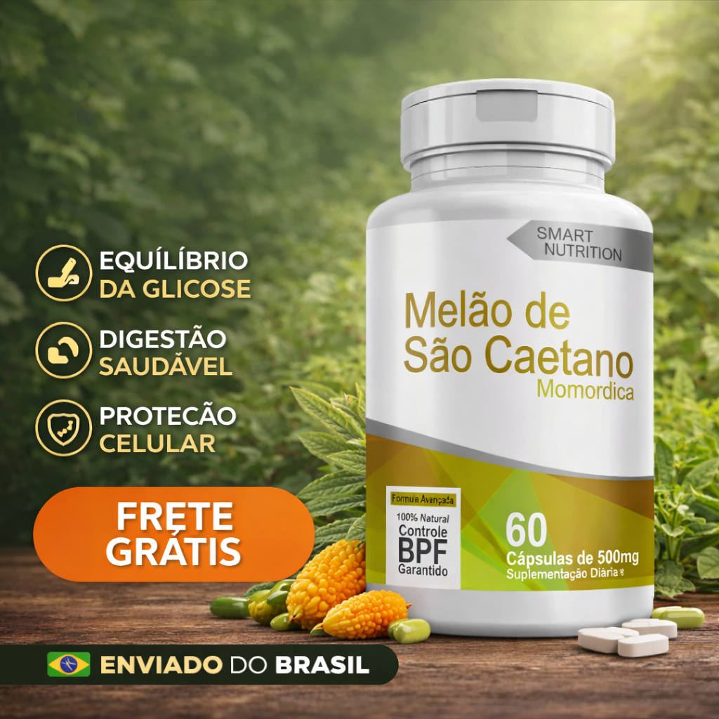 Melão de São Caetano 500mg 60 Cápsulas Controle Glicose Natural Digestão e Imunidade