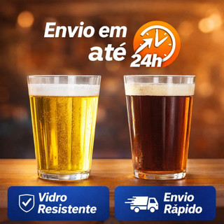 Copo Americano Vidro Nadir Copo De Cerveja De Vidro 190ml Copo Cerveja Agua Suco Kit 6/12 Unid