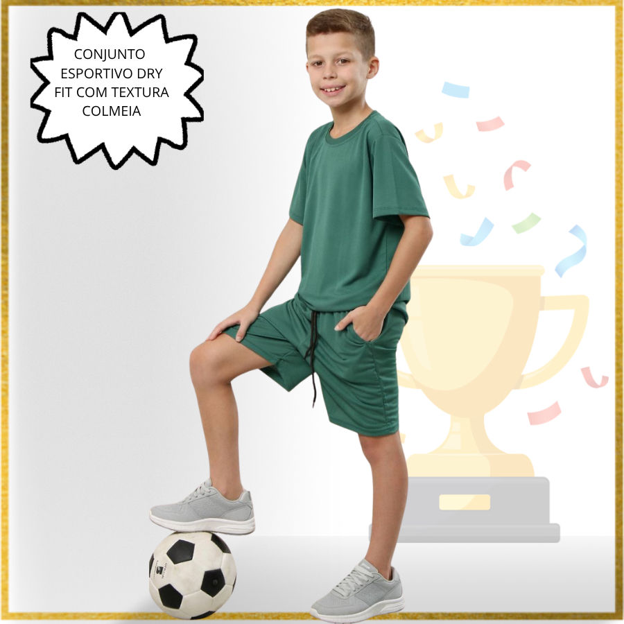 kit conjunto infantil Premium  menino  confortável esporte e lazer
