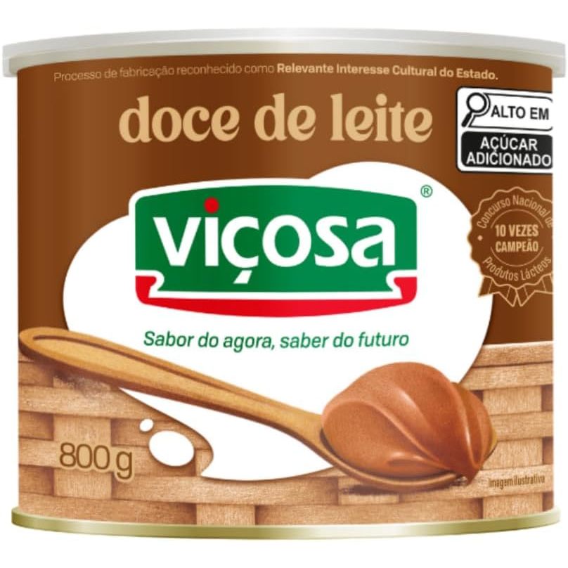 Viçosa Doce de Leite Cremoso Tradicional Lata 800g Puro
