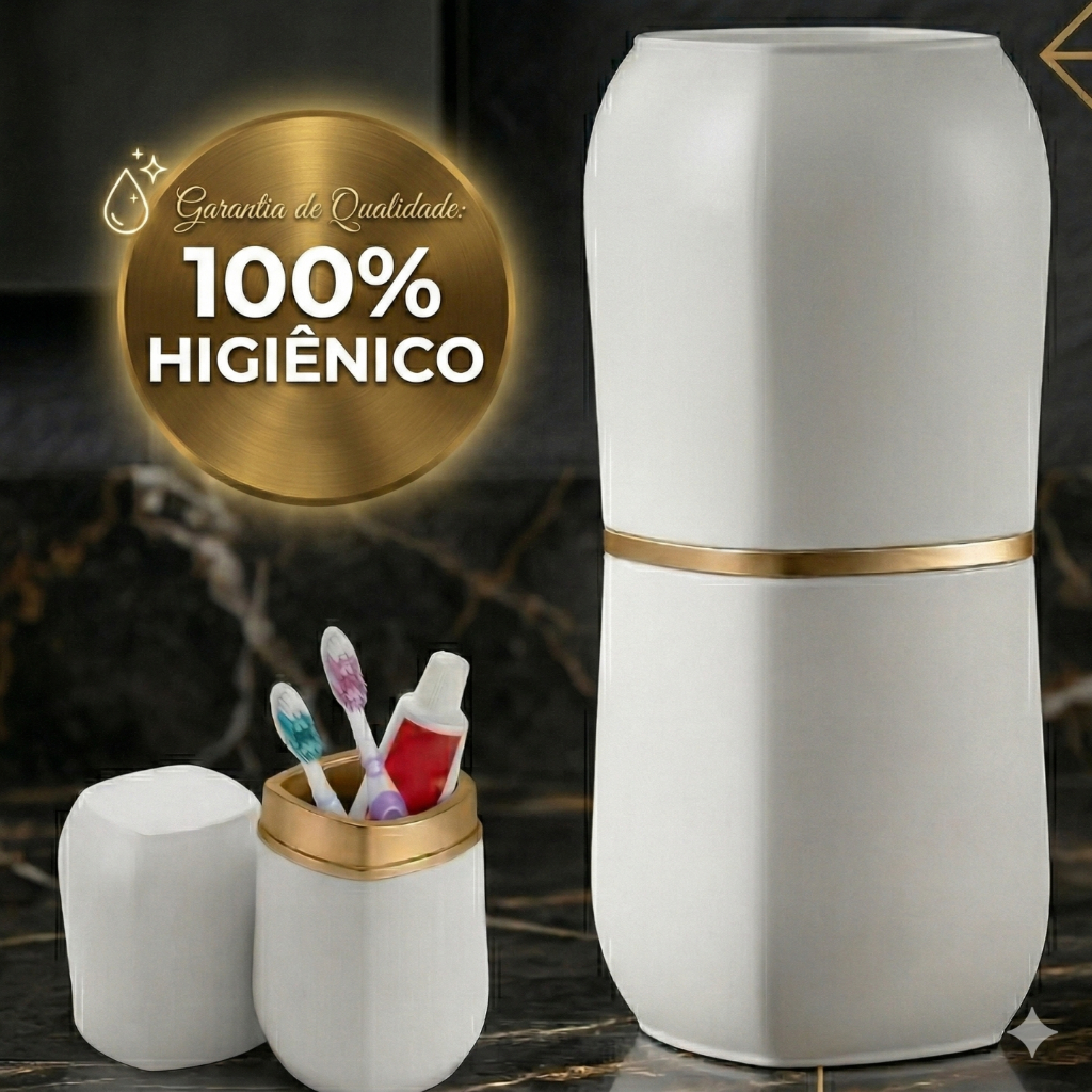 Porta Pasta e Escova Premium – Design Moderno