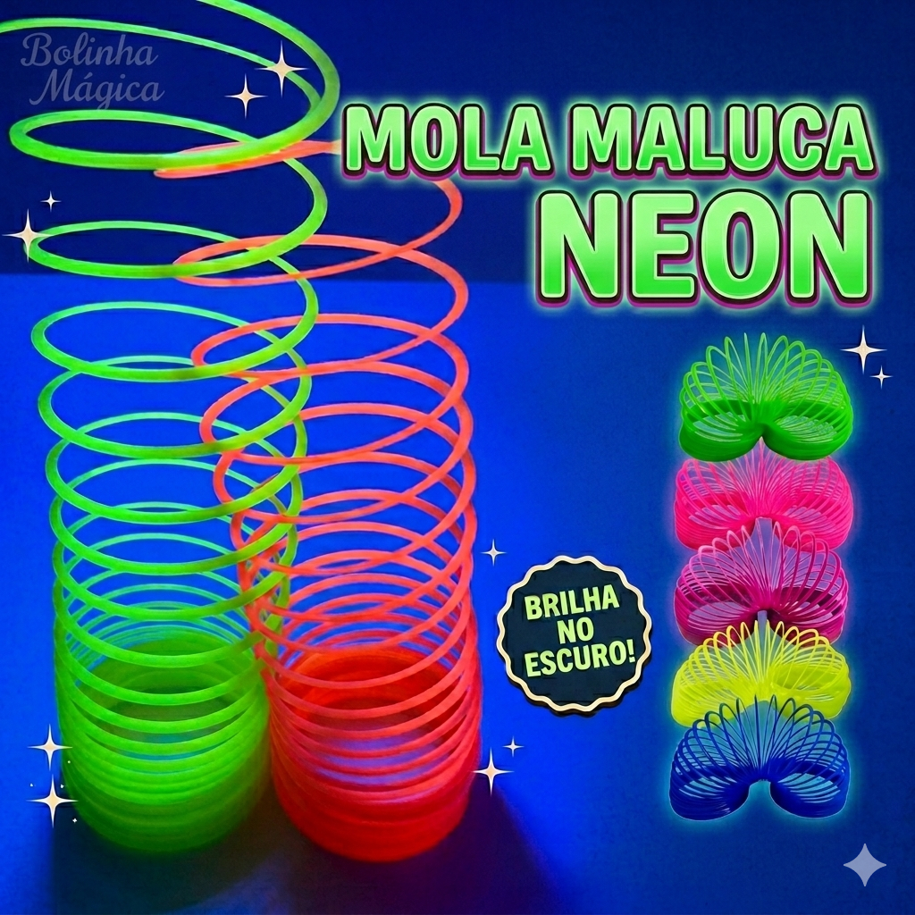 5 Mola Maluca Grande Neon Kit Festa Lembrancinha Aniversario Prenda Quermesse novo