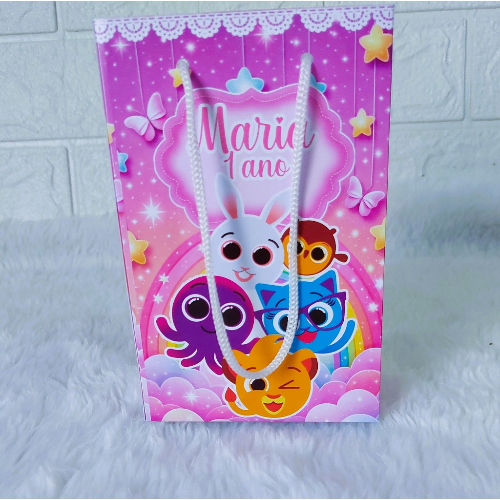 Sacolinha Personalizada Bolofofos Sacola Surpresa | Lembrancinha Festa | Tamanho P | Pegue e Monte