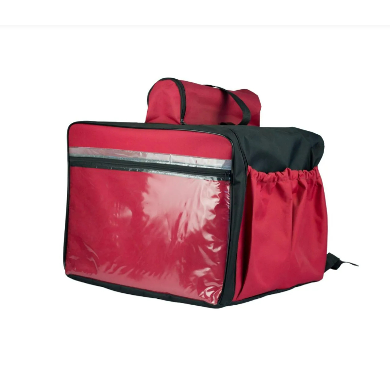 Bag Mochila Térmica Completa Com Isopor 45 Litros Delivery Pizza Marmita Vermelha ou Preta