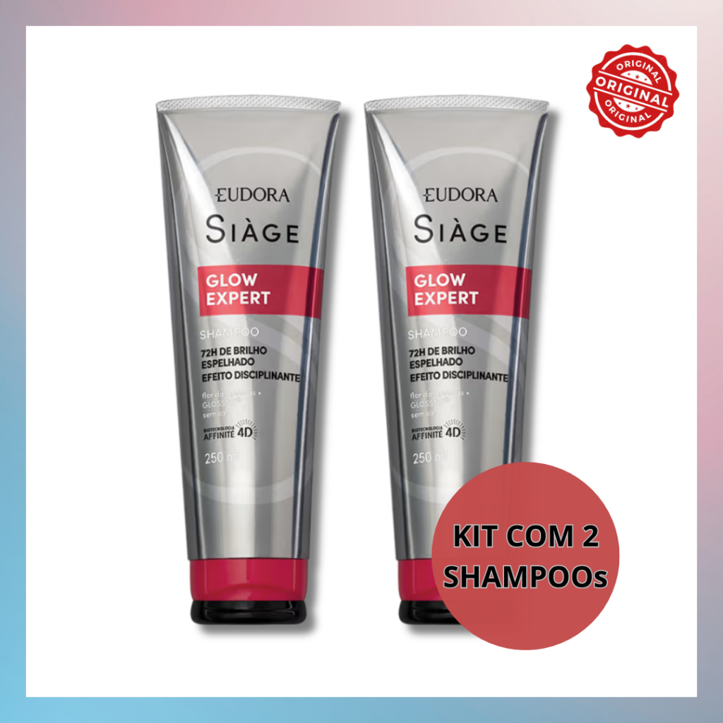 Kit C 2 Shampoos Eudora Siage Glow Expert 250 ml