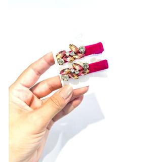 2 unidades Presilhas veludo bico de pato com Pedraria Geométricas Fashion / Grampo de Cabelo / Acessórios para Cabelos