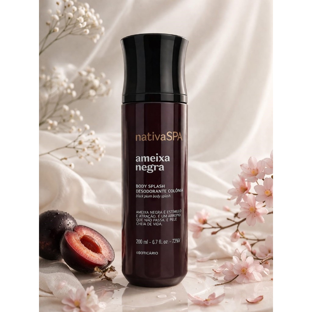 Body Splash Desodorante Colônia Ameixa Negra 200ml – Nativa SPA O Boticário