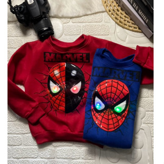 AGASALHO MOLETOM TENDÊNCIA LED PISCA PISCA HERÓIS MENINOS em Oferta na Shopee
