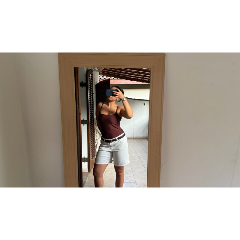Bermuda Jeans Boyfriend Branca -  DKNY
