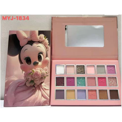Paleta de Sombras Hello Kitty / Stitch / Minnie 18 Cores