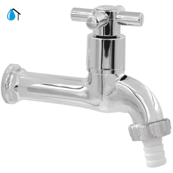 Torneira Tanque Máquina Lavar Jardim Lavanderia Garagem ABS Cromada Parede 1/4 Volta 1330 Brass Home