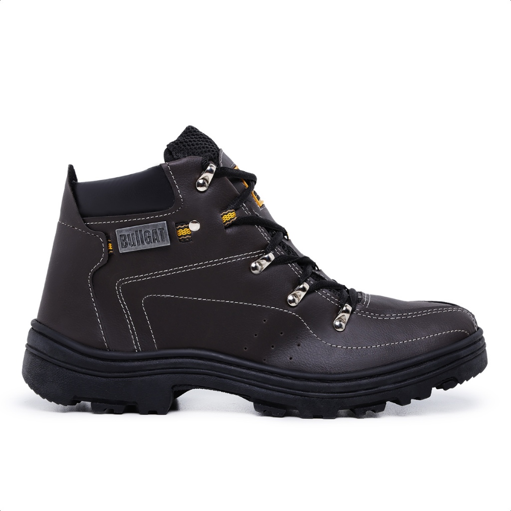 Bota Masculino Coturno Bullgat Cano Médio Motoqueiro Da Moda