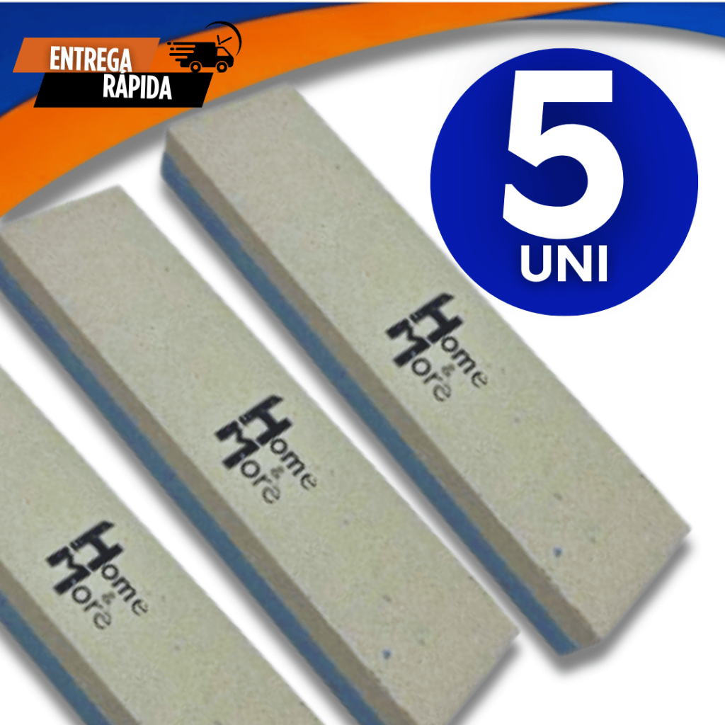 Conjunto 05  Pedra Para Amolar Afiar facas Canivetes Cutelos Tesouras Lâminas Dupla Face Utilidades