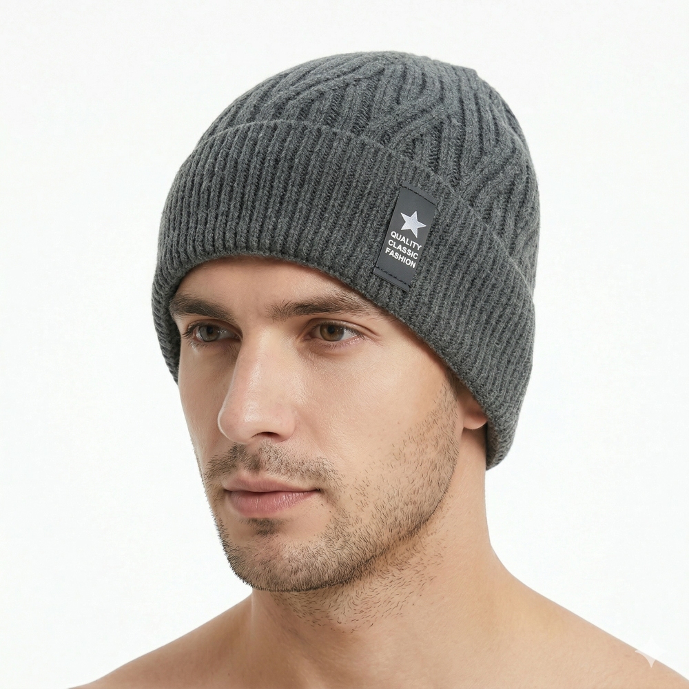 Gorro Touca Inverno Adulto Masculina Feminina Unissex Tricotado Quente Moda Fashion FMZ6147CE-D