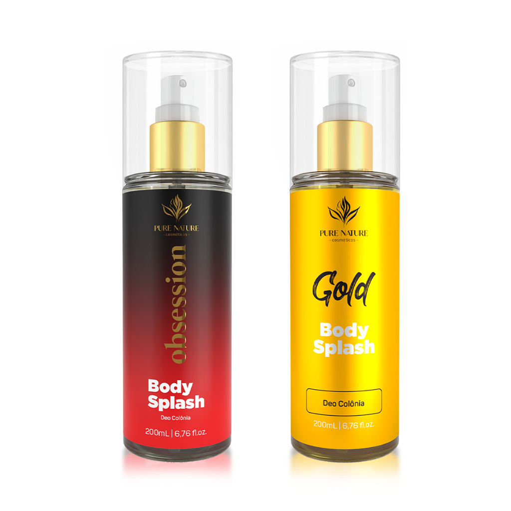 Kit 2 Body Splash Colônia Feminino 200ml Alta Fixação Inspiração Árabes Pure Nature