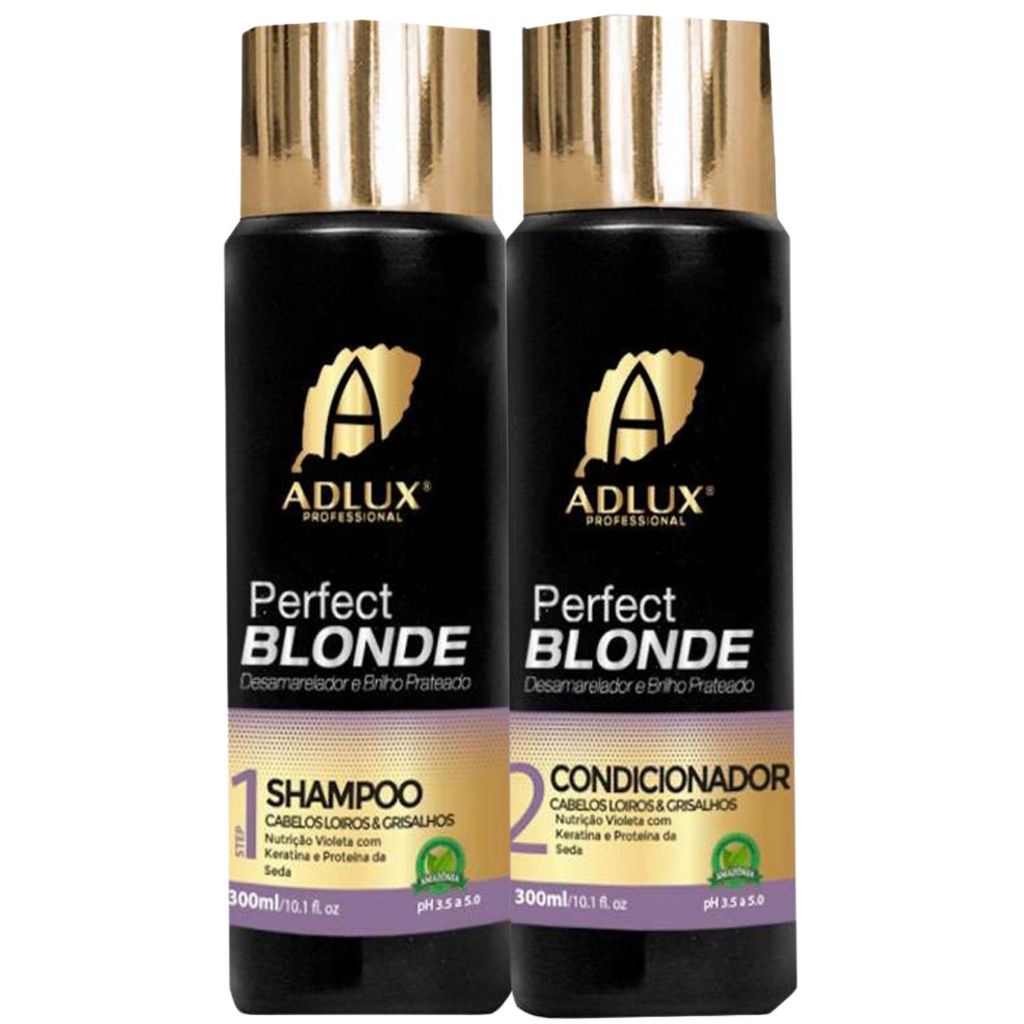 Kit Perfect Blonde Adlux Desamarelador Prateado 600 Ml