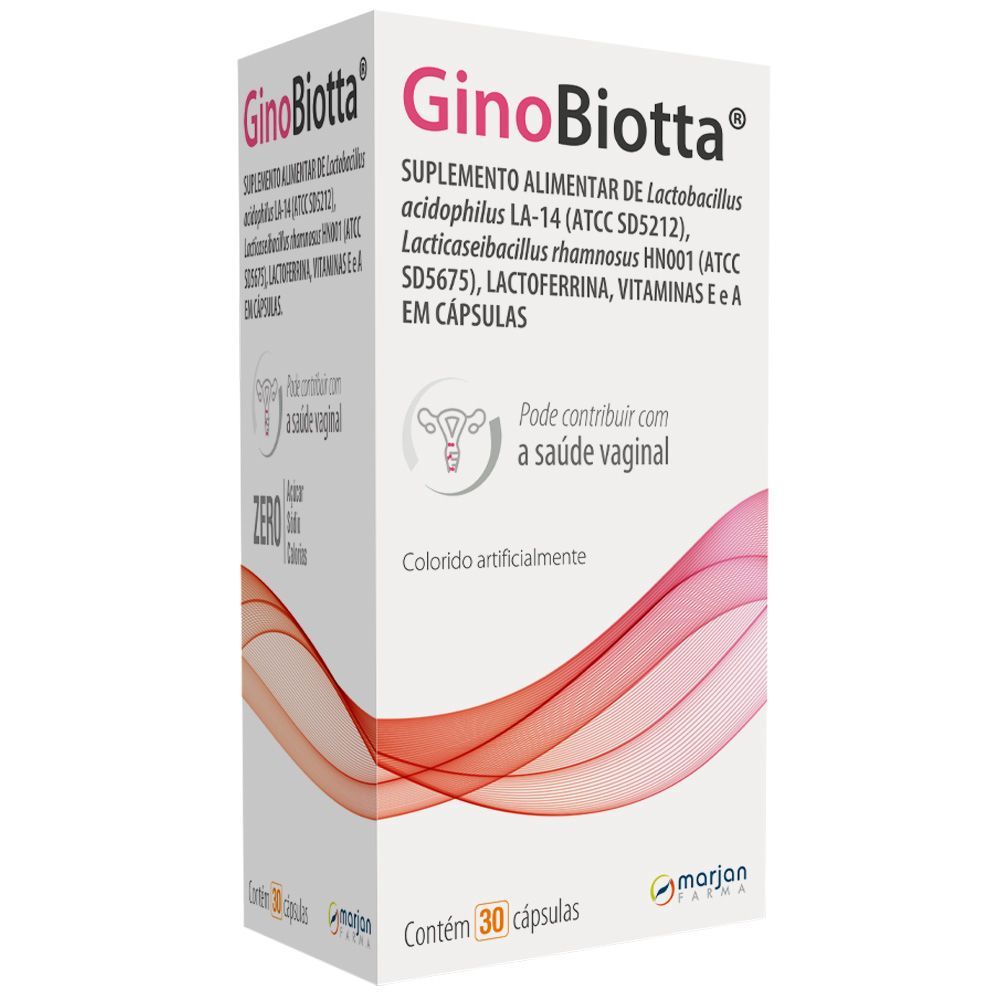 GinoBiotta 30 cápsulas - Marjan Suplemento Alimentar para Saúde Feminina