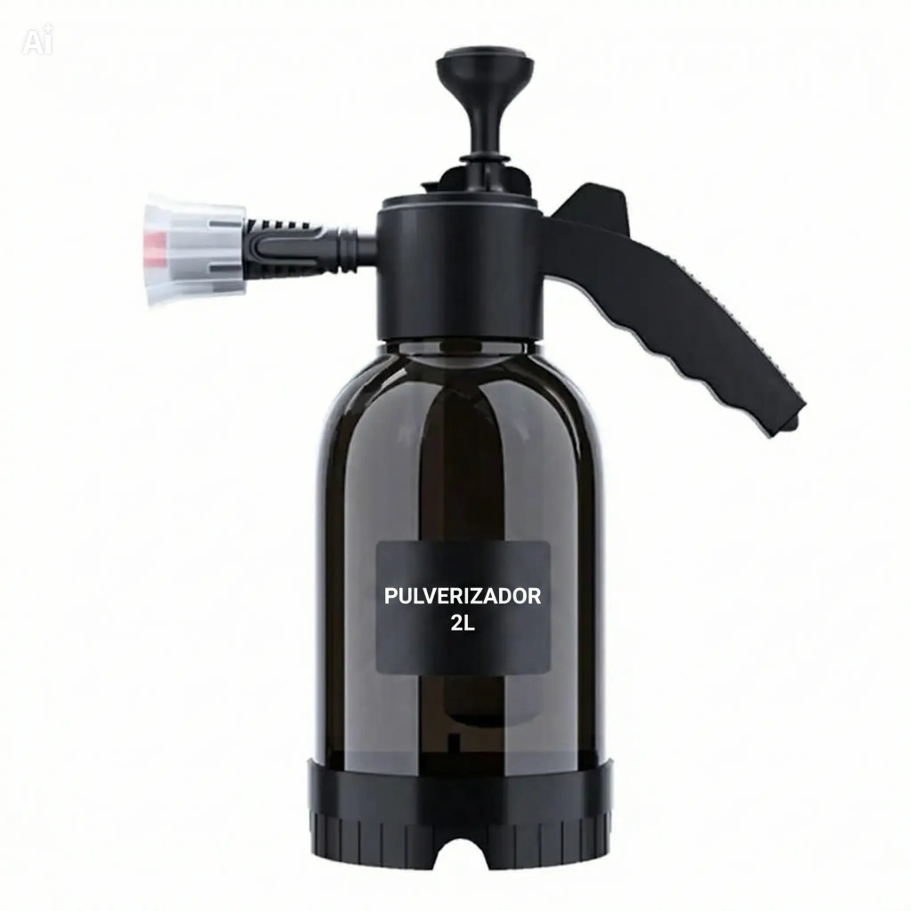Pulverizador Borrifador Garrafa Snow Foam 2l Manual Jardim Plantas Espuma Automotiva Preto