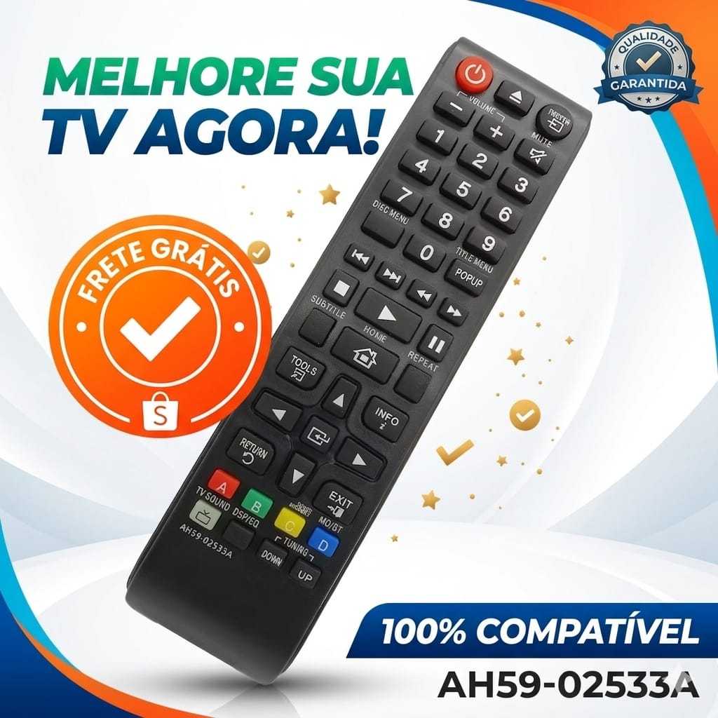 Controle Remoto para Home Theater Blu Ray Samsung Ah59-02603a