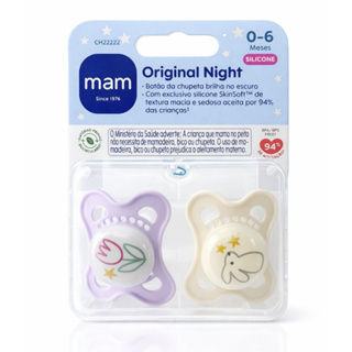 Chupeta MAM Brilha no Escuro Night 0-6 meses Original Dupla Rosa Bebê Menina Bico Silicone em Oferta na Shopee