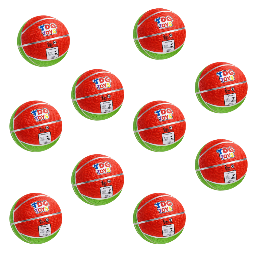 KIT 10 Bolas De Basquete Infantil Vinil Texturizada Esportivo brincadeira educativas escola aulas coletivas