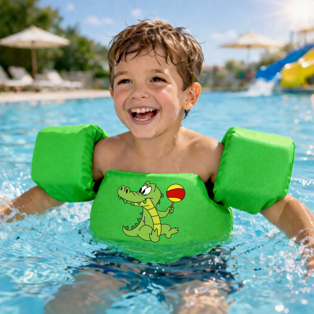 Boia Colete Salva Vidas Infantil Personagem Crianças De 1 a 7 Anos Natação Piscina Praia Não Fura