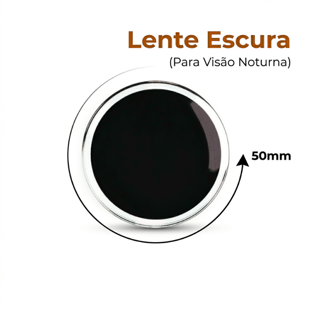 Lente Escura para Visão Noturna | Anti-Reflexo e Reduz Claridade