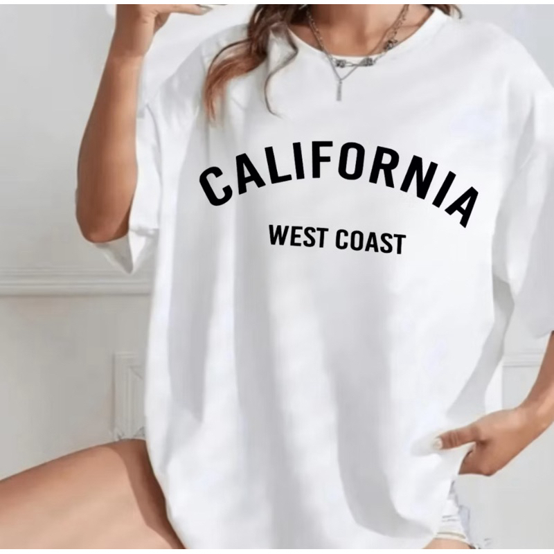 Camiseta Oversized Streetwear Feminino California West Coast Estilo Casual e Confortável