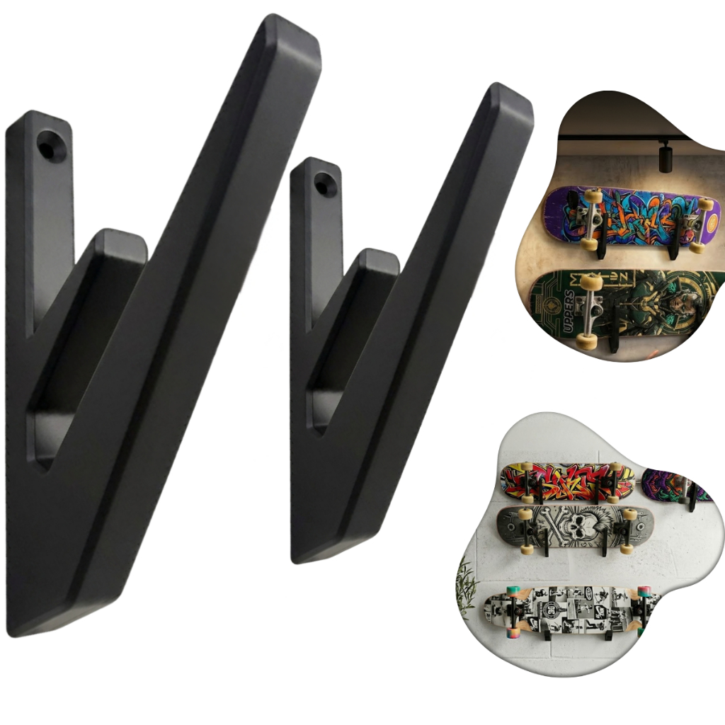 Suporte Fixo De Skate E Longboard Horizontal Vertical Parede Universal