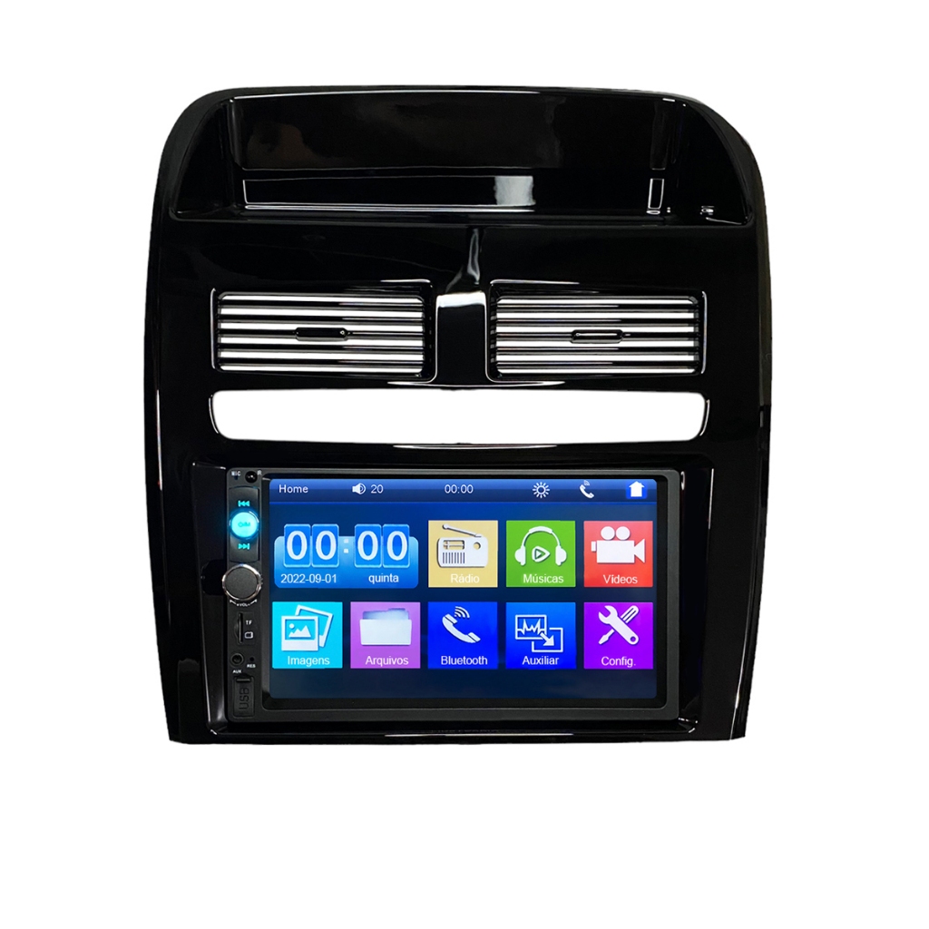 Kit Central Multimidia 7 Polegadas Mp5 Fiat Linea 2008 a 2012 Black Piano