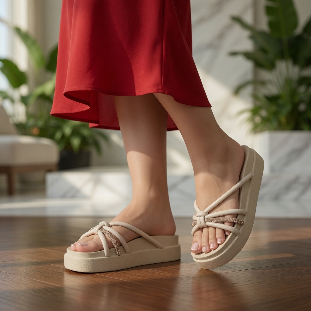 Sandália Papete Feminina Chinelo Birken Plataforma Brilho Strass Plana Leve Confortável Moda Casual