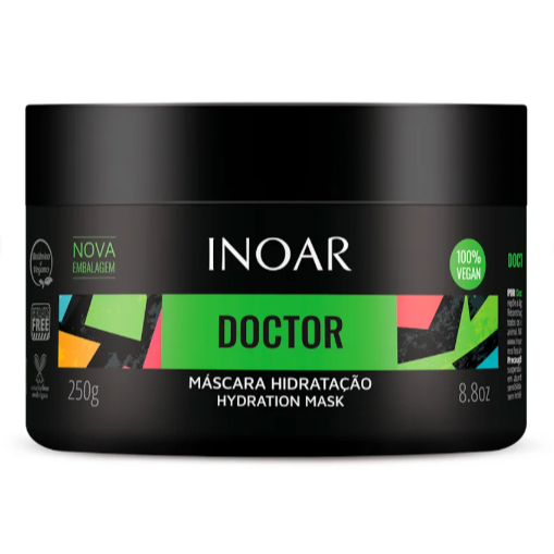 Inoar Doctor Máscara Hidratação 250g Sistema de Tratamento - Óleo de Macadâmia e Vitamina E