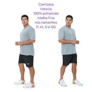 Camiseta Over Sized Mescla 100% Poliamida