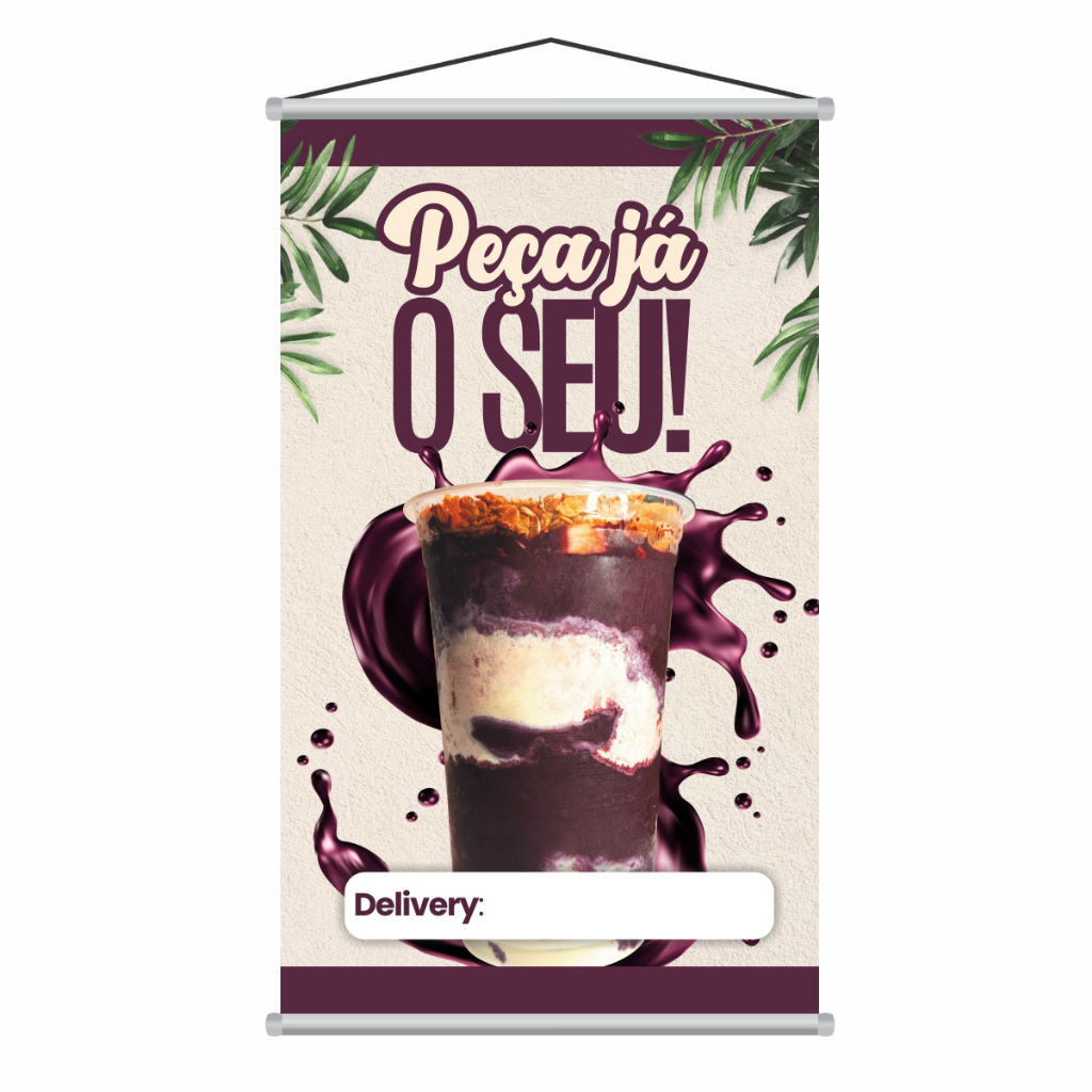 Banner Açaí Personalizado Promoção Açaí Do Seu Jeito