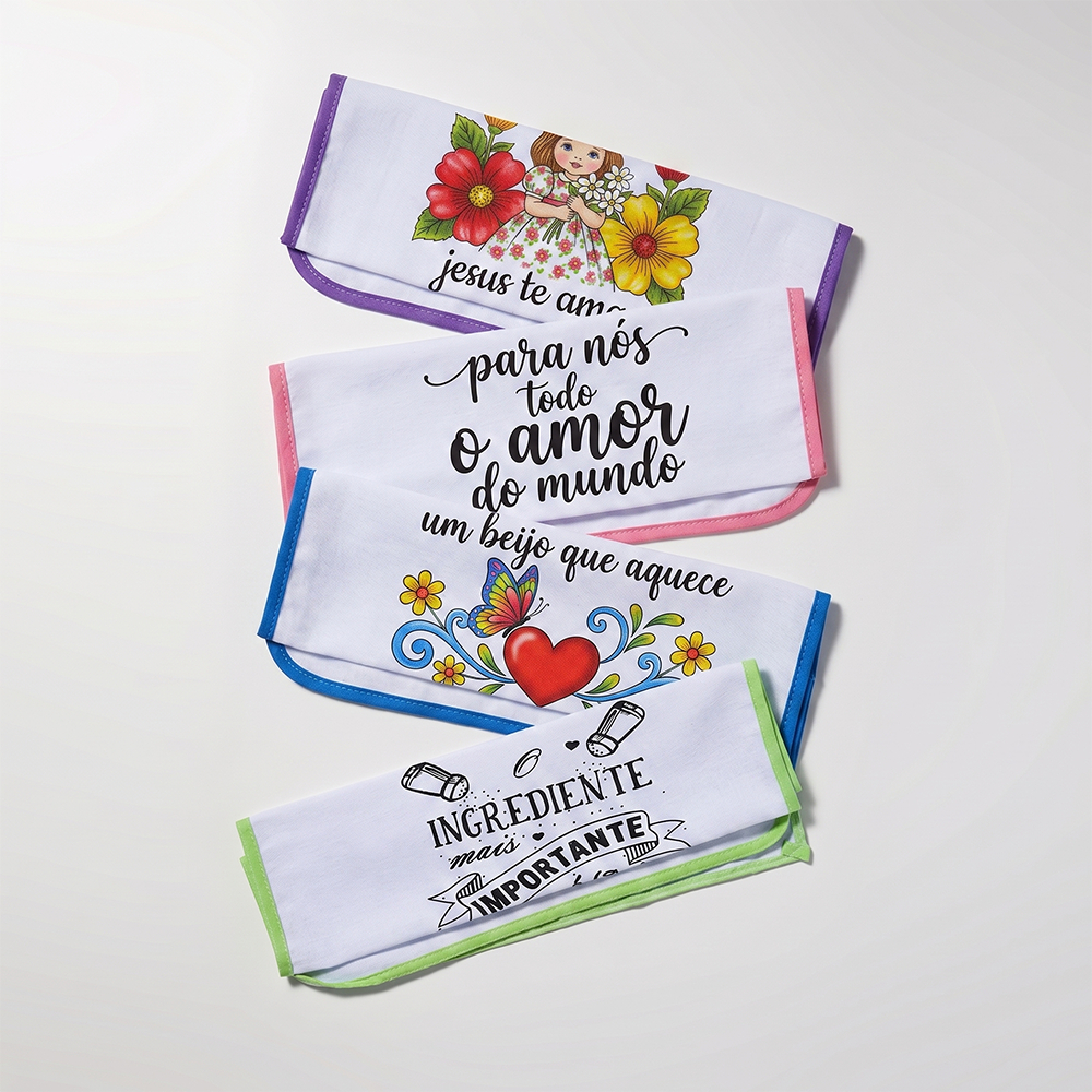 Pano De Prato Copa Estampado Vies Atacado Kit Com 10 Peças