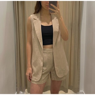 Conjunto Feminino Alfaiataria Colete Longo e Short Social Casual Moda Blogueira Verão em Oferta na Shopee