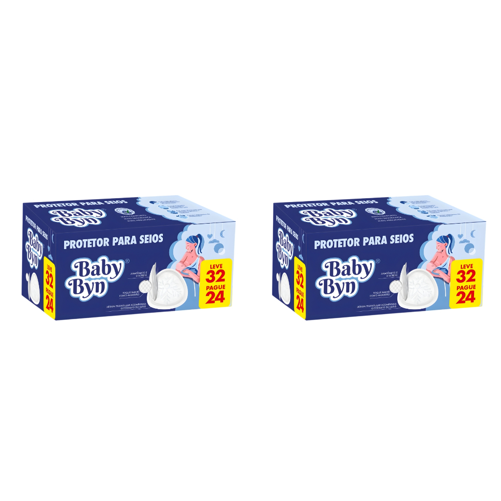 Kit Absorvente Para Seios Baby Byn LV64PG48