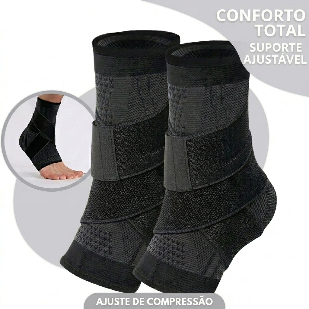 Tornozeleira Ortopedica Compressão Estabilizadora Elastica Esportes Futebol Cross Fit Basket Volei