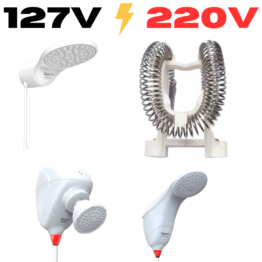 Resistência Ducha Moment Eletrônica Sublime Move Zagonel 127v 220v 5500w 6800w 7500w Pratimix