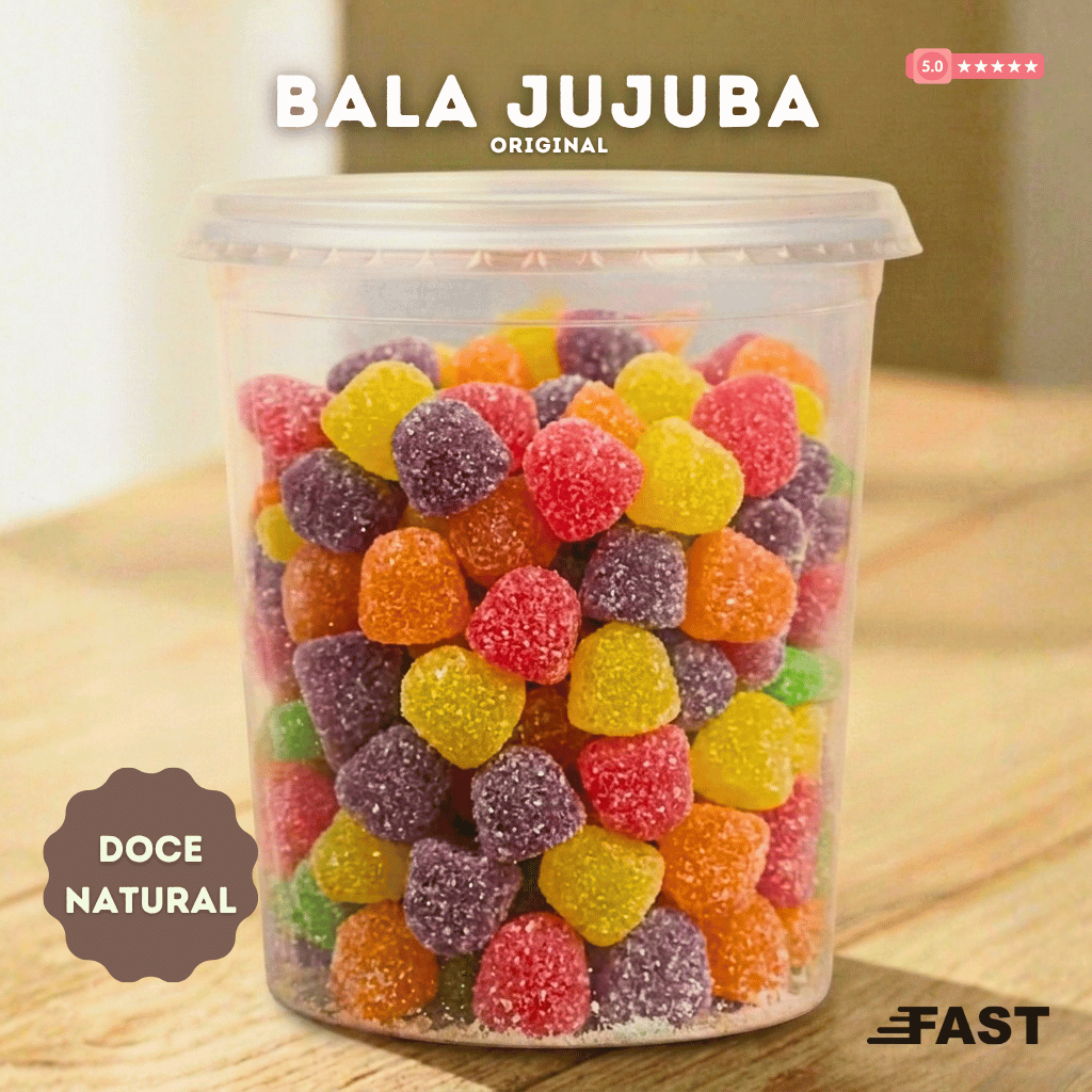 Bala Fini Jujuba Colorida e Macia Sabor Frutas Sortidas Ideal para Festas Lanches e Doces Deliciosos