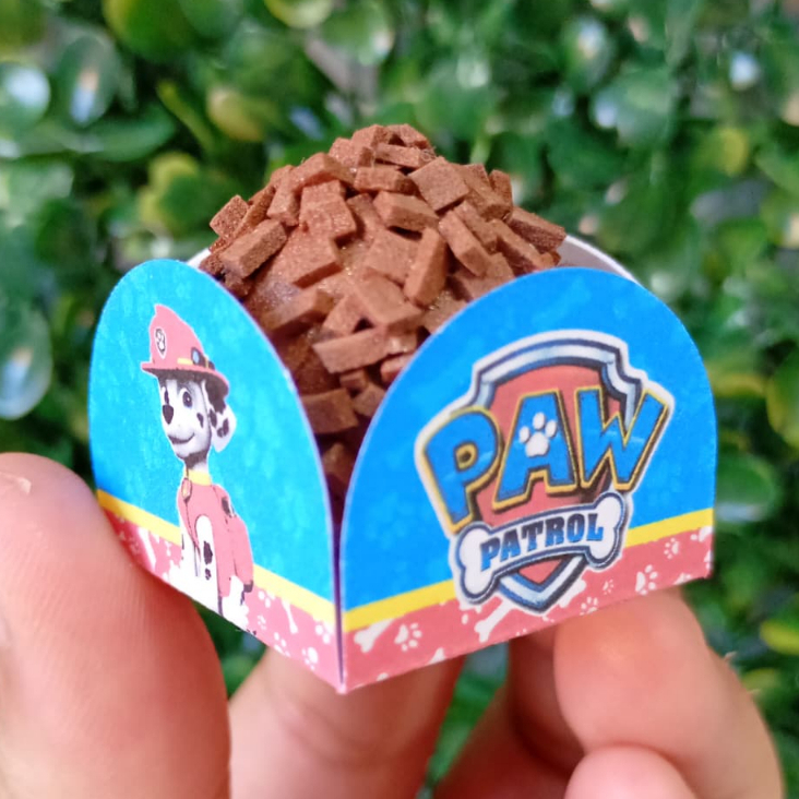 FORMINHA 4 PÉTALAS PARA DOCES PATRULHA CANINA PERSONALIZADA PARA DOCINHOS BRIGADEIRO FESTA INFANTIL ANIVERSARIO