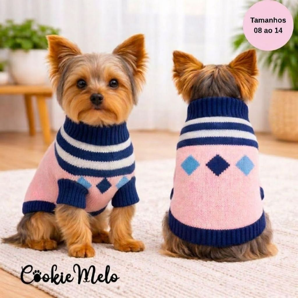 Roupa Pet Roupinha Femea Cachorro Gato Filhote Adulto Porte Médio e Pequeno York Lulu